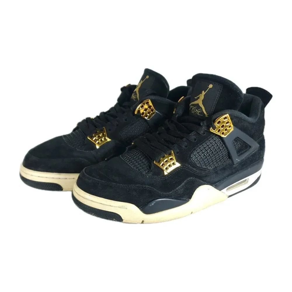 Nike Air Jordan Men’s Retro 4 Royalty 2016 US10,5 Suede Black Athletic Sneakers